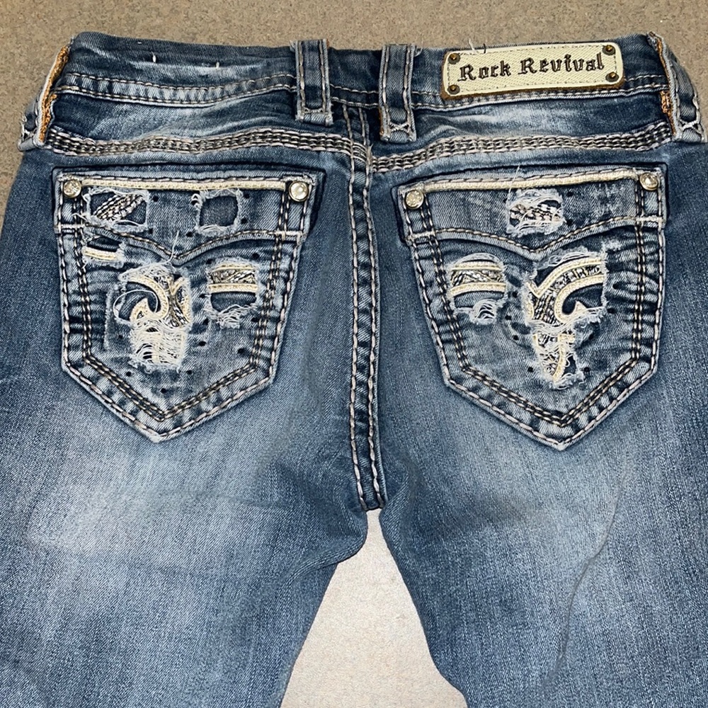 Size 25 Sapphire rock revival jeans